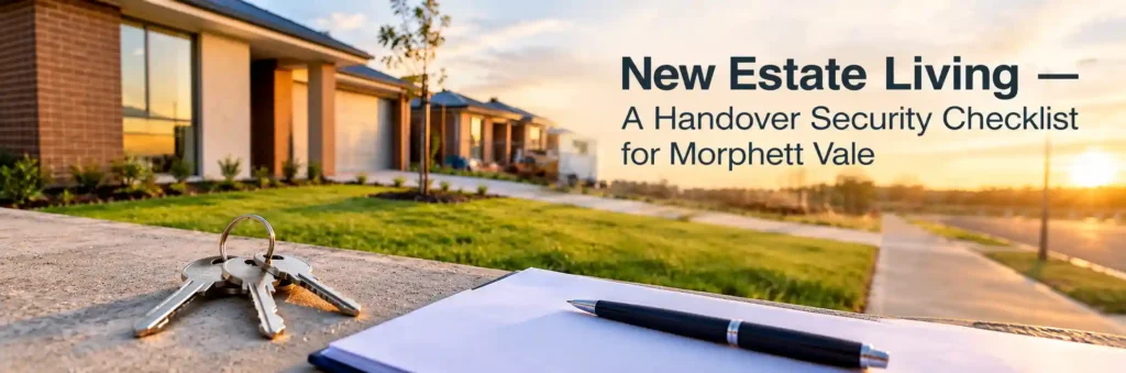 New home keys and handover documents at a Morphett Vale estate