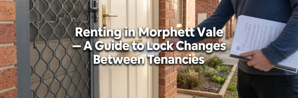 Rental property door and lock during a tenancy change in Morphett Vale